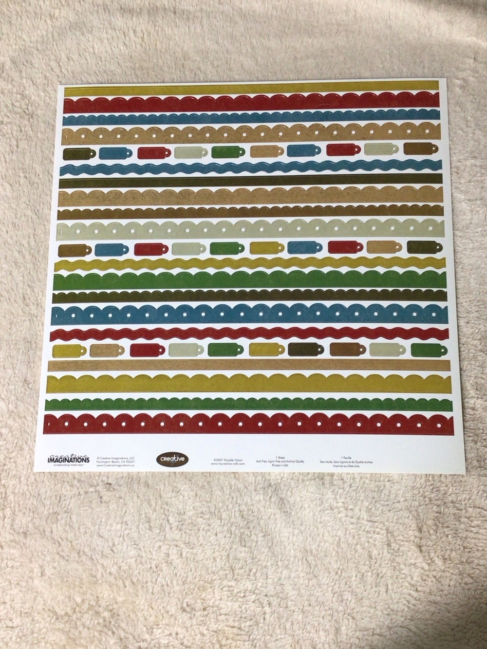 Creative Imaginations sticker sheets